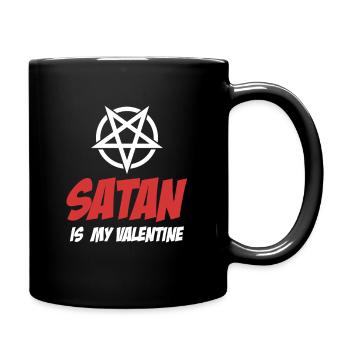 Satan est ma Saint-Valentin Antéchrist Humour Satanique - Mug uni - noir - Droite