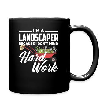 Landscaper Work Garden - Full Colour Mug - black - Right