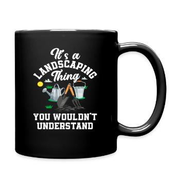 Landscaper Gardening - Full Colour Mug - black - Right