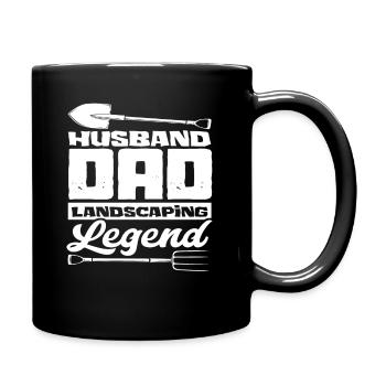 Landschaftsgärtner Ehemann Papa - Tasse einfarbig - Schwarz - Rechts