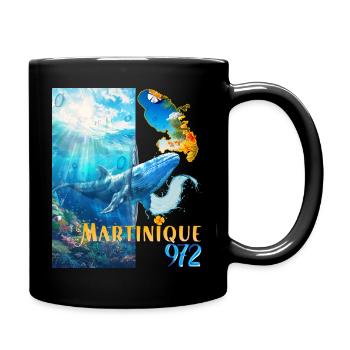 Martinique Whale 972 French West Indies - Full Colour Mug - black - Right