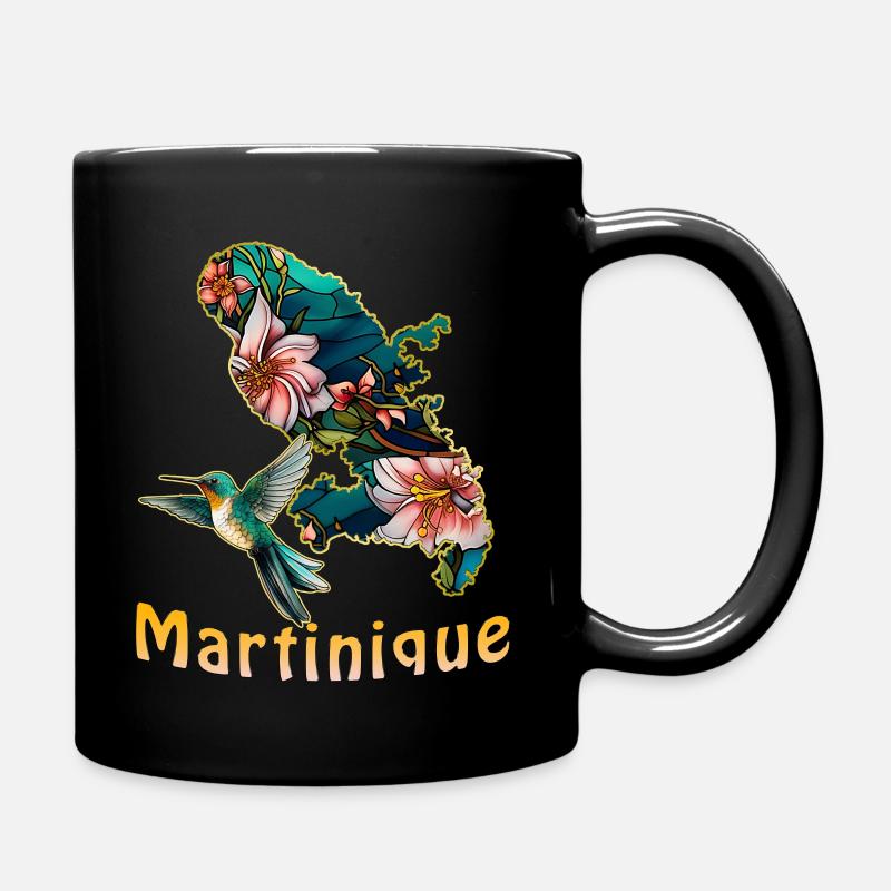 Colibri Martinique Fleurs Tropicales Antilles - Mug uni - noir