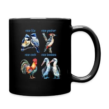 Drôles d’oiseaux nommés Nice birds - Mug uni - noir - Droite