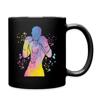 Boxen Kämpfer Kinder Boxen Match Boxer - Tasse einfarbig - Schwarz - Rechts