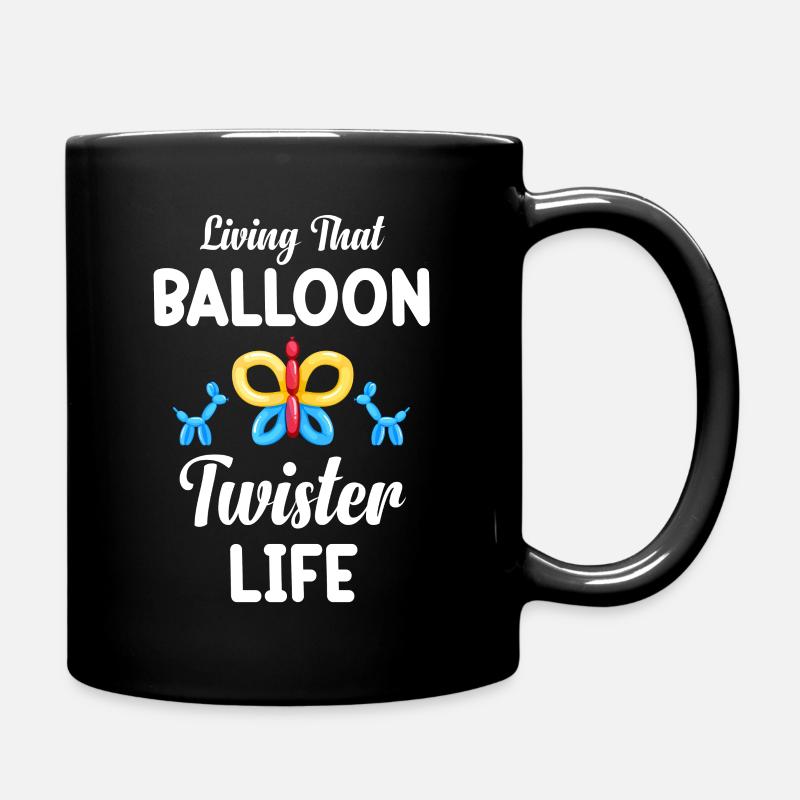 Vivre cette vie de tornade de ballons Anniversaire - Mug uni - noir