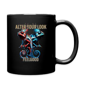 Alter your look - Tasse einfarbig - Schwarz - Rechts