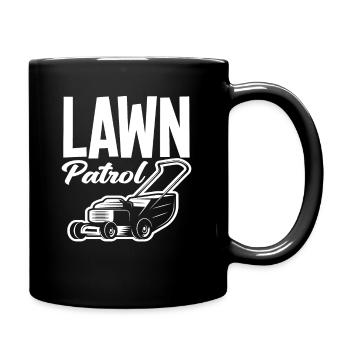Landschaftsgärtner Lustiges Rasen Spruch - Tasse einfarbig - Schwarz - Rechts