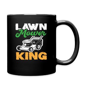Paysagiste Tondeuse à gazon King - Mug uni - noir - Droite