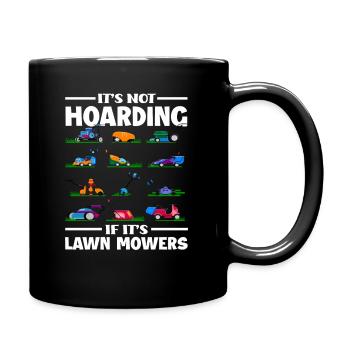 Landschaftsgärtner Rasenmäher Sammler - Tasse einfarbig - Schwarz - Rechts