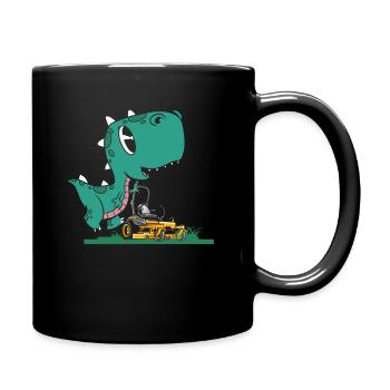 Landschaftsgärtner Dino - Tasse einfarbig - Schwarz - Rechts