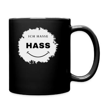 Saying, I hate hate, funny statement - Full Colour Mug - black - Right