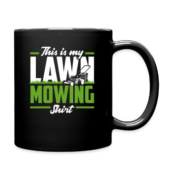 Chemise de tonte de pelouse paysagiste - Mug uni - noir - Droite