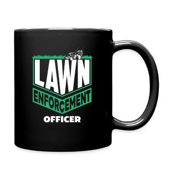 Paysagiste Policier de pelouse - Mug uni - noir - Droite