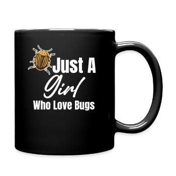 Just a girl who loves insects, entomologist, - Full Colour Mug - black - Right
