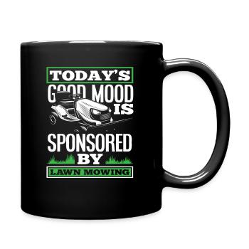 Paysagiste Love Tonte de pelouse - Mug uni - noir - Droite