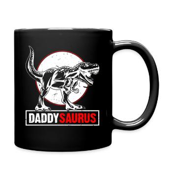 Daddy Saurus T-Rex Dinosaure Hommes Fête des Pères - Mug uni - noir - Droite