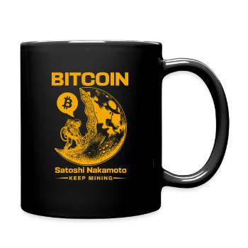 Crypto-monnaie Bitcoin BTC Satoshi Nakamoto - Mug uni - noir - Droite