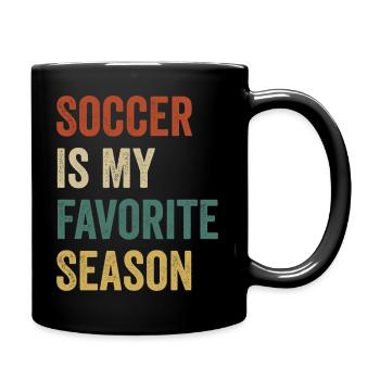 Soccer Is My Favorite Season Soccer Lover - Full Colour Mug - black - Right