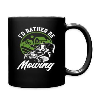 Landschaftsgärtner Gartenbau Rasenmähen - Tasse einfarbig - Schwarz - Rechts