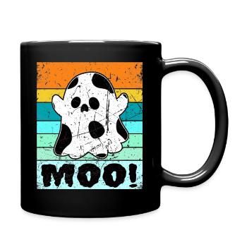 Moo Cow Print Halloween Costume - Tasse einfarbig - Schwarz - Rechts