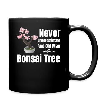 Unterschätzen Sie Niemals Einen Alten Mann Mit - Tasse einfarbig - Schwarz - Rechts