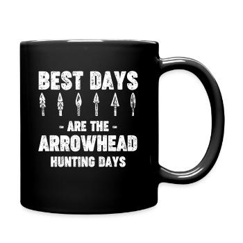 Les meilleurs jours sont les jours de chasse aux pointes de flèches - Mug uni - noir - Droite