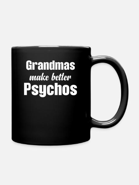 Omas Verbessern Das Gedächtnis Von Psychos, - Tasse einfarbig - Schwarz