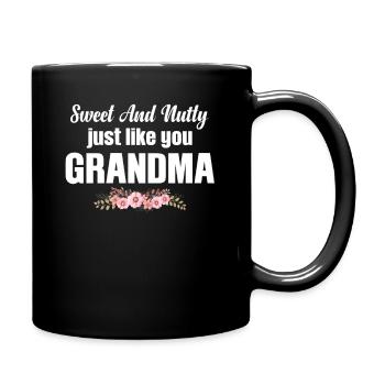 Süß Und Nussig, Genau Wie Die - Tasse einfarbig - Schwarz - Rechts