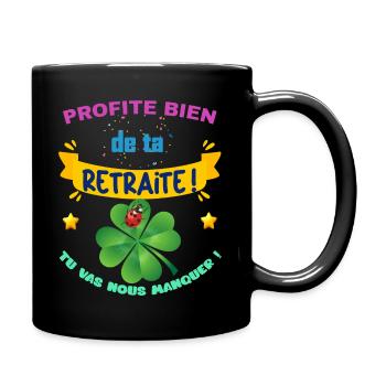 Work colleague Retirement Man Woman - Full Colour Mug - black - Right
