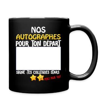 Co-worker stars on signed retirement departure - Full Colour Mug - black - Right