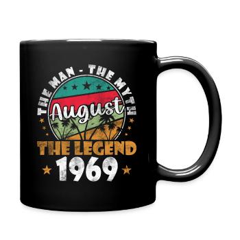 August 1969 Legende seit August 1969 Vintage 1969 - Tasse einfarbig - Schwarz - Rechts