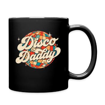Vintage Disco Daddy Retro Dad Grandpa - Tasse einfarbig - Schwarz - Rechts