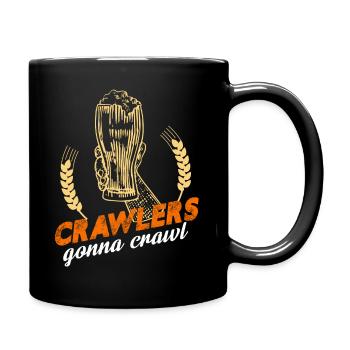 Crawlers going to Crawl Nightlife social Butterfly - Full Colour Mug - black - Right