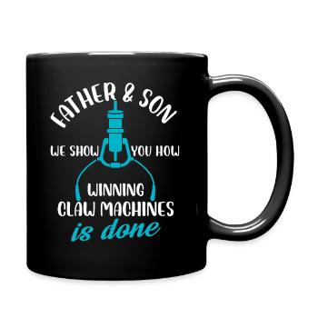 Father And Son We Show You How Winning Claw - Full Colour Mug - black - Right