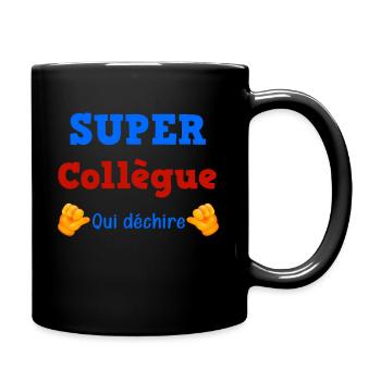 Super Kollege Wer Super Cool Mann Frau - Tasse einfarbig - Schwarz - Rechts