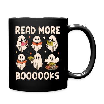 Read More Boooooks Halloween Ghost - Full Colour Mug - black - Right