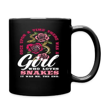 Schlange Mädchen - Tasse einfarbig - Schwarz - Rechts