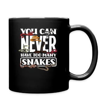 Schlange Schlangensammler - Tasse einfarbig - Schwarz - Rechts