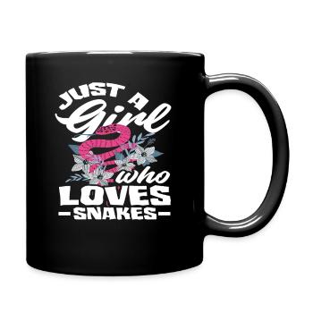 Schlange Mädchen Frauen - Tasse einfarbig - Schwarz - Rechts