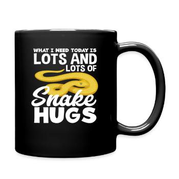 Schlange Umrarmen Haustier - Tasse einfarbig - Schwarz - Rechts