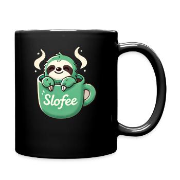 Cute Sloth Coffee Lover - Full Colour Mug - black - Right