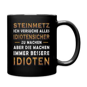 Steinmetz Steinbildhauer Stonemason Stone Mason - Tasse einfarbig - Schwarz - Rechts