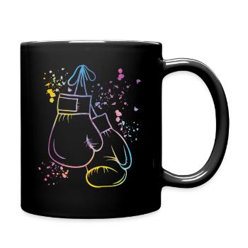 Boxen Kämpfer Kinder Boxen Match Boxer - Tasse einfarbig - Schwarz - Rechts