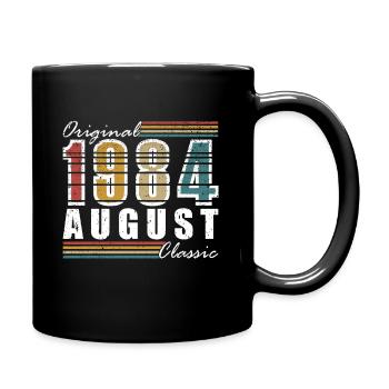 Août 1984 Anniversaire en Août 1984 Millésime 1984 - Mug uni - noir - Droite
