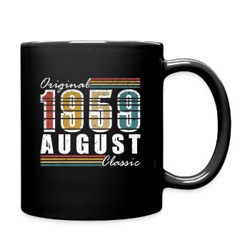 August 1959 Vintage Born Birthday Gift - Full Colour Mug - black - Right