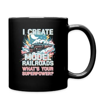 I Create Model Railroads Superpower - Full Colour Mug - black - Right