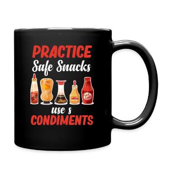Wir Würzen Uns Gegenseitig! Senfwürziges - Tasse einfarbig - Schwarz - Rechts