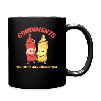 Wir Würzen Uns Gegenseitig! Senfwürziges - Tasse einfarbig - Schwarz - Rechts