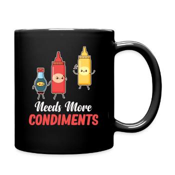 Wir Würzen Uns Gegenseitig! Senfwürziges - Tasse einfarbig - Schwarz - Rechts