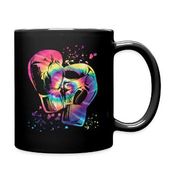 Boxen Kämpfer Kinder Boxen Match Boxer - Tasse einfarbig - Schwarz - Rechts